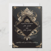 Weddenschap Uitnodiging Uitgebreide Luxe Design (Voorkant)