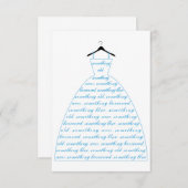 Weddenschap-uitnodiging, vrijgezellenfeest, iets b kaart (Voorkant / Achterkant)