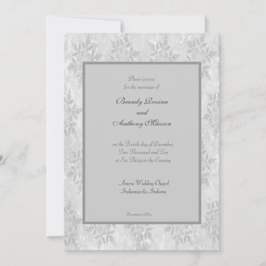 Weddenschap Uitnodigingen wintersneeuwvlokken brui (Voorkant)