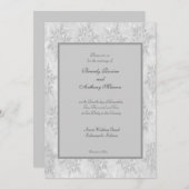 Weddenschap Uitnodigingen wintersneeuwvlokken brui (Voorkant / Achterkant)