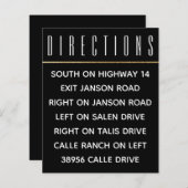 Weddenschap Uitnodigt Inlegerkaart Elegant Gold en (Voorkant / Achterkant)