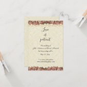 Weddenschap Uitstel Nieuwe Datum Religieuze Floral Kaart (Voorkant / Achterkant in situ)