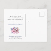 Weddenschap Uitstel Update Moderne Script Florals Aankondigingskaart (Achterkant)