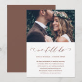 Weddenschap uitstellen We doen nog steeds foto Aankondiging (Voorkant / Achterkant)