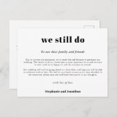 Weddenschap uitzenden We doen nog steeds COVID Scr Aankondigingskaart (Voorkant / Achterkant)