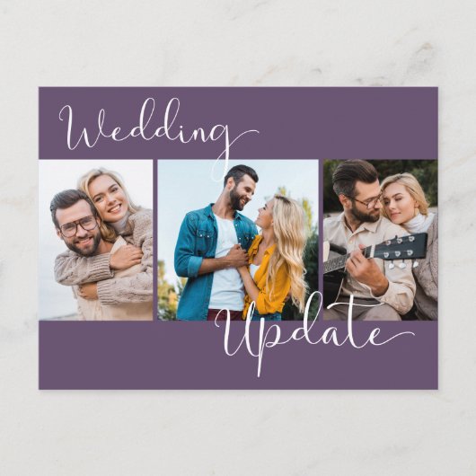 Weddenschap Update 3 Foto Paars Uitstel Briefkaart (Voorkant)