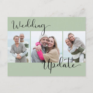 Weddenschap Update 3 Foto Sage Green Postpone Wedd Briefkaart