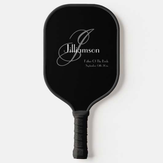 Weddenschap vader van de bride Gift Classic Monogr Pickleball Paddle (Achterkant)