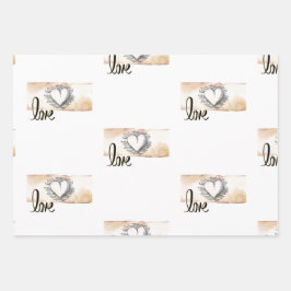 Weddenschap van cadeautjes en douches inpakpapier vel