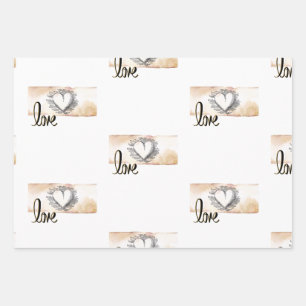 Weddenschap van cadeautjes en douches inpakpapier vel