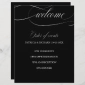 Weddenschap van evenementen in zwart-wit en wit (Voorkant / Achterkant)