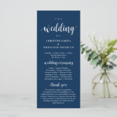 Weddenschap van, Modern Wedding Ceremonie, Navy Bl Programma (Staand voorkant)