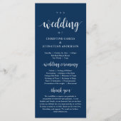 Weddenschap van, Modern Wedding Ceremonie, Navy Bl Programma (Voorkant)
