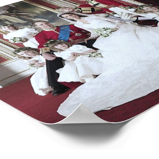 Weddenschap van prins William en Catherine Middlet Poster (Hoek)