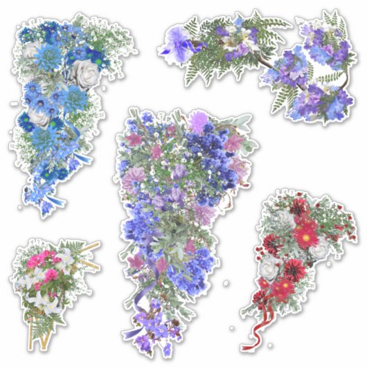 Weddenschap-ventilator Bouquets Sticker (Voorkant)