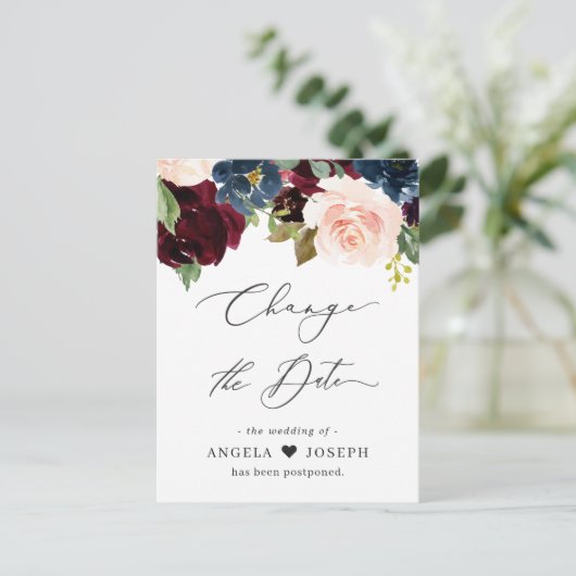 Weddenschap Verander de datum van de brutale marin Briefkaart (Staand voorkant)