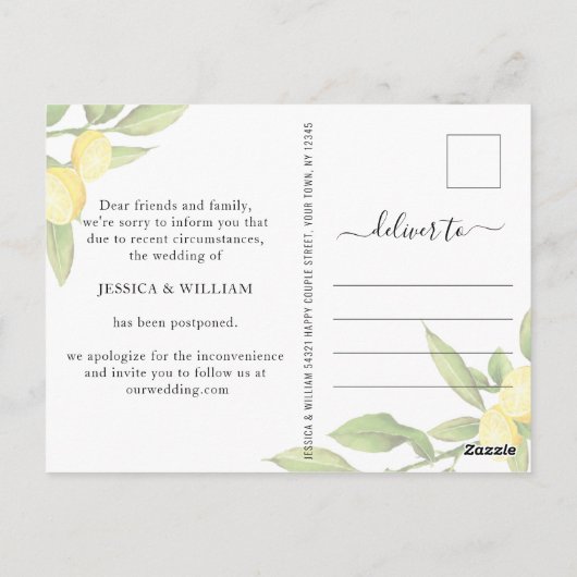 Weddenschap Verander de datum van lossom Briefkaart (Achterkant)