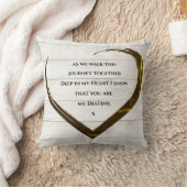 Weddenschap Verloving Rustic Heart Quote Kussen (Deken)