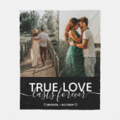 Weddenschap Verloving True Love Couple Fleece Deken (Voorkant)