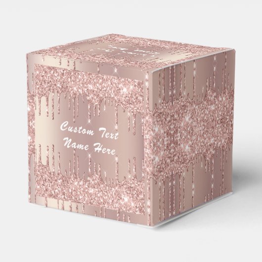 Weddenschap Vierkant Roos Gold Drives Aangepaste t Bedankdoosjes (Achterkant)