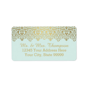 Weddenschap Vintage Golden Lace Elegant Etiket