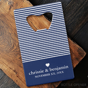 Weddenschap voor aangepaste bruidebruidegom Datum  Kredietkaart Flessenopener