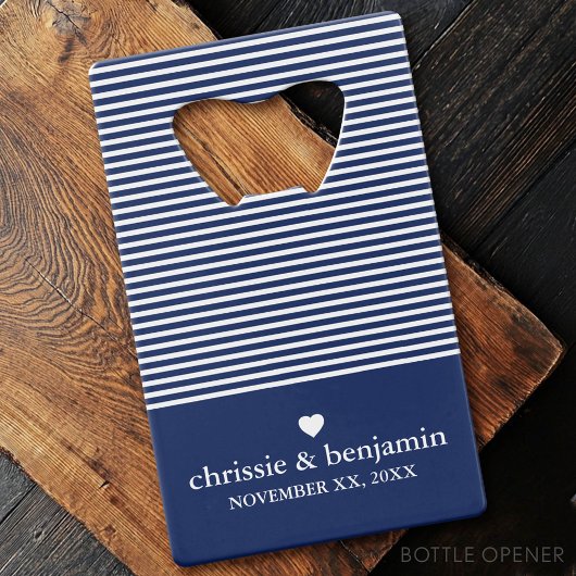 Weddenschap voor aangepaste bruidebruidegom Datum  Kredietkaart Flessenopener