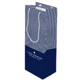 Weddenschap voor aangepaste bruidebruidegom Datum  Wijn Cadeautas (Voorkant Gekanteld)