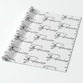 Weddenschap voor altijd modern script ompakken pap cadeaupapier (Uitgerold)
