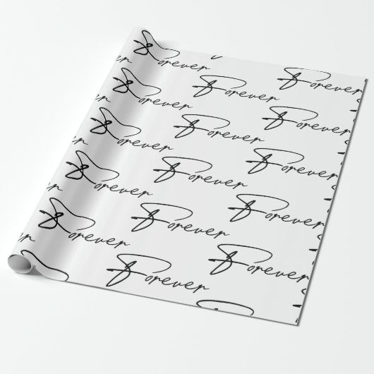 Weddenschap voor altijd modern script ompakken pap cadeaupapier (Uitgerold)