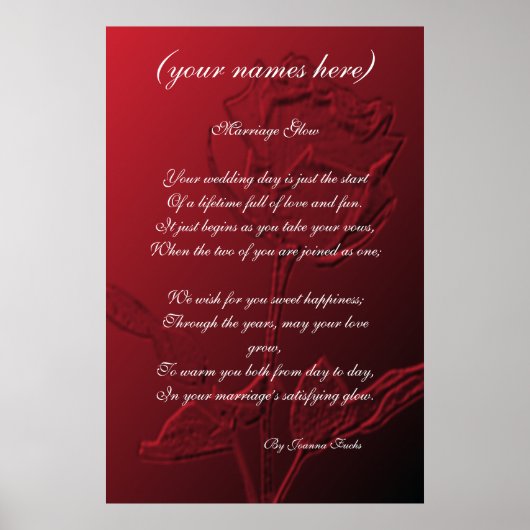 Weddenschap voor de Bride en de Groom Poster (Voorkant)