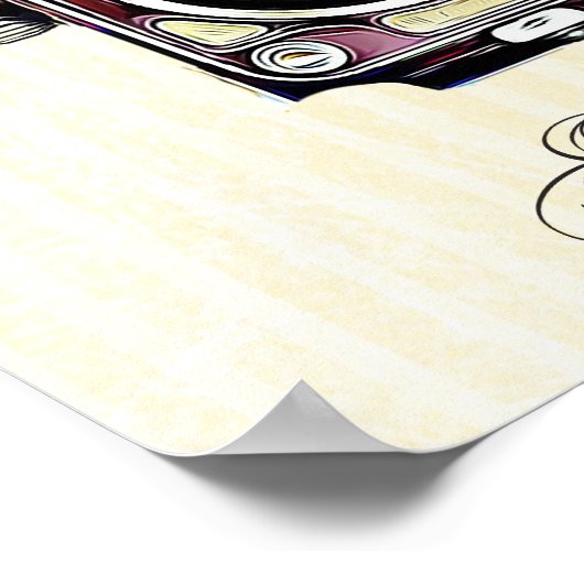 Weddenschap voor fotocabine, camera Cream Poster (Hoek)