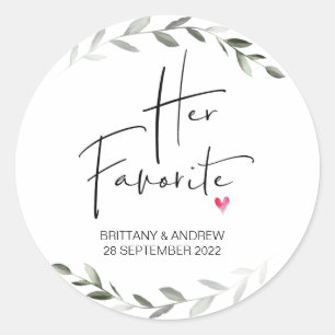 Weddenschap voor haar favoriete taboekstut ronde sticker