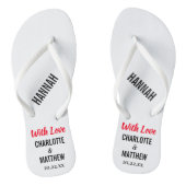 Weddenschap voor moderne typografie teenslippers (Voetbed)