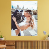 Weddenschap Vows Faux Wrapped Canvas Print (Insitu (Woonkamer))