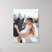 Weddenschap Vows Faux Wrapped Canvas Print (Voorkant)