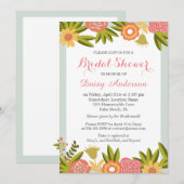 Weddenschap Vrijgezellenfeest Chic Garden Blooming Kaart (Voorkant / Achterkant)