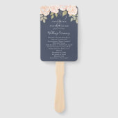 Weddenschap Waterverf Greenery Wedding Programme Handwaaier (Voorkant)