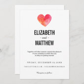 Weddenschap | waterverf hart kaart (Voorkant / Achterkant)