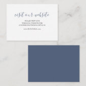 Weddenschap Website Creditcard Navy Blue Script in Informatiekaartje (Voorkant / Achterkant)