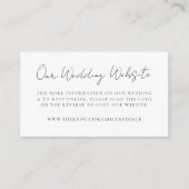 Weddenschap Website | Elegant Chic RSVP QR-code Informatiekaartje (Voorkant)