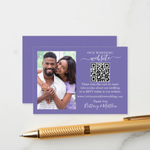 Weddenschap Website Minimalistisch QR Foto Periwin Informatiekaartje