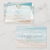 Weddenschap Website | Modern monogram Geometrisch  Visitekaartje (Voorkant / Achterkant)