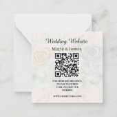 Weddenschap Website Naam Datum QR-codenummer toevo Notitiekaartje (Voorkant)