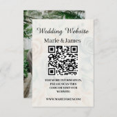 Weddenschap Website Naam QR-code Minimale foto toe Informatiekaartje (Voorkant / Achterkant)