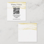 Weddenschap Website Naam QR-code Minimale foto toe Notitiekaartje (Voorkant / Achterkant)