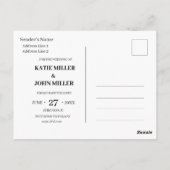 Weddenschap Website Naam Tekst QR Code Minimalist  Briefkaart (Achterkant)