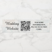Weddenschap Website Naam website toevoegen QR Code Waterfles Etiket (Enkel label)
