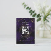Weddenschap Website Qr Code Dark Paars Magical Gol Informatiekaartje (Staand voorkant)