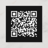 Weddenschap Website | QR-code Minimalistisch zwart Informatiekaartje (Achterkant)